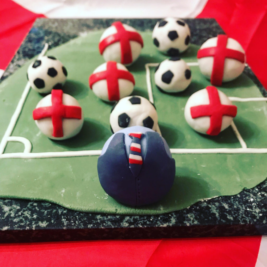 World Cup Themed Chocolate Peanut Butter Biscuit Oreo Cheesecake Balls