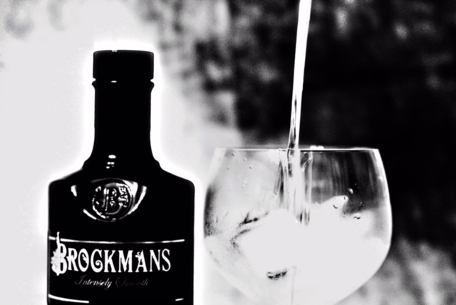 Black and white Brockman's gin
