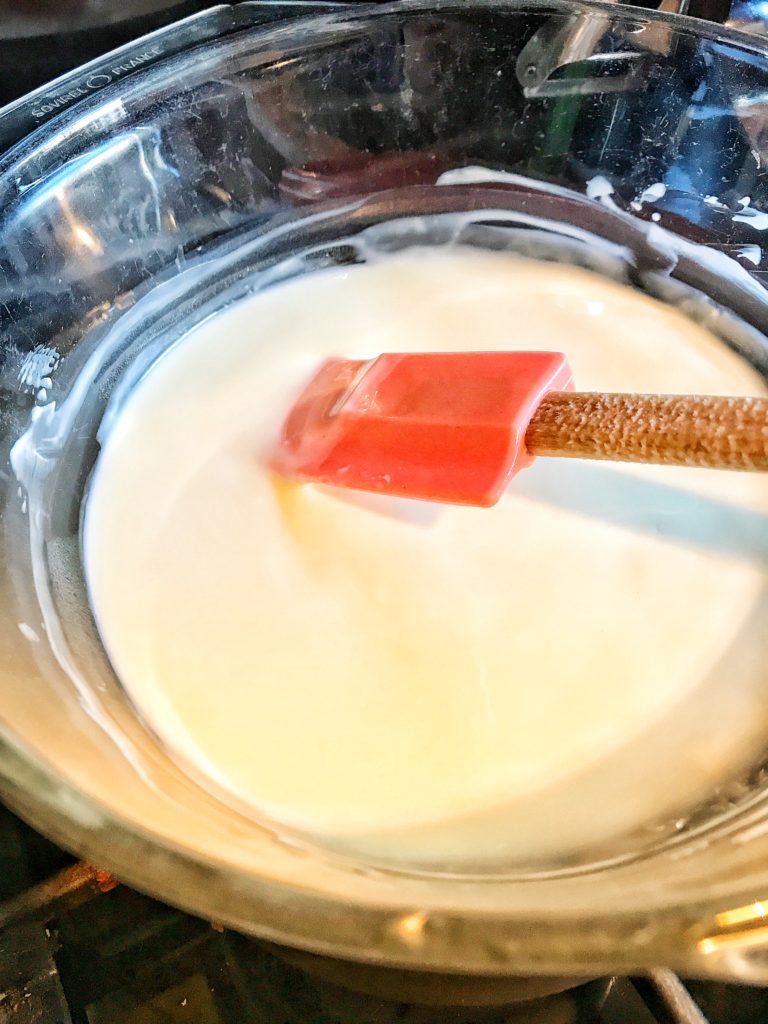 melted white chocolate