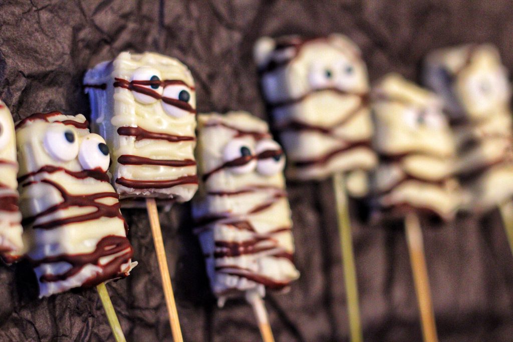 chocolate coated raw fruit mummies