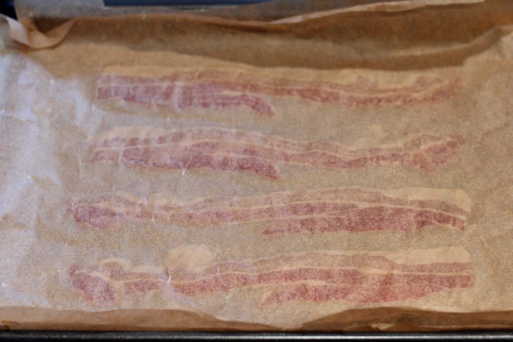 Preparing the crispy bacon