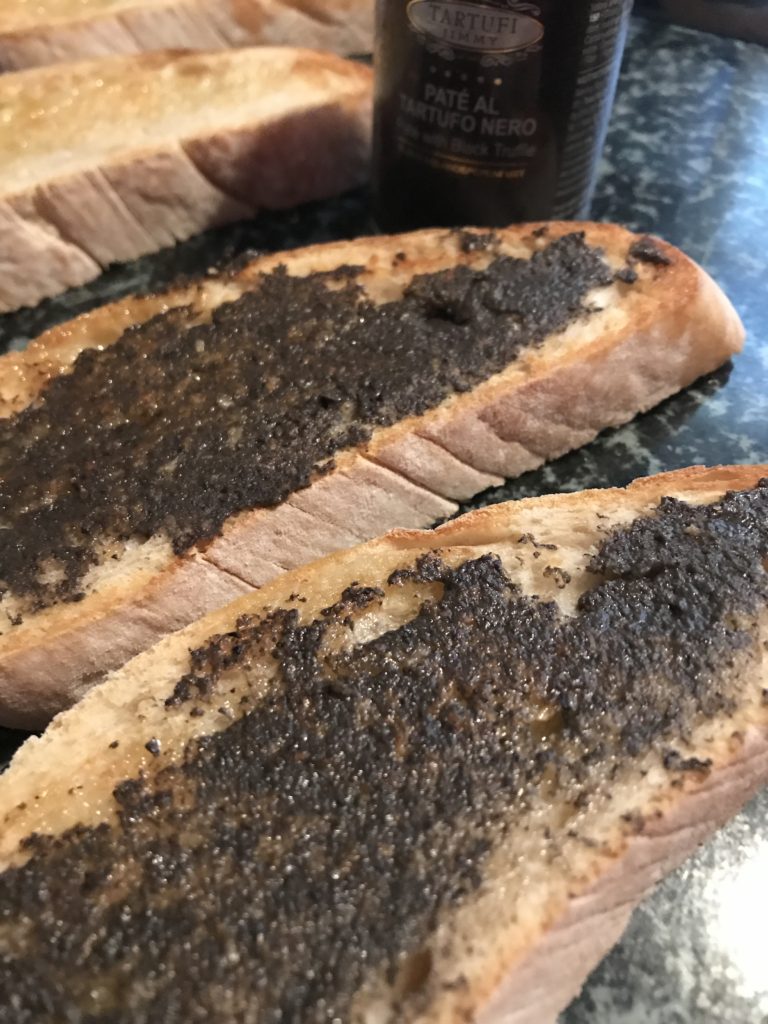 Ciabatta with black truffle pate