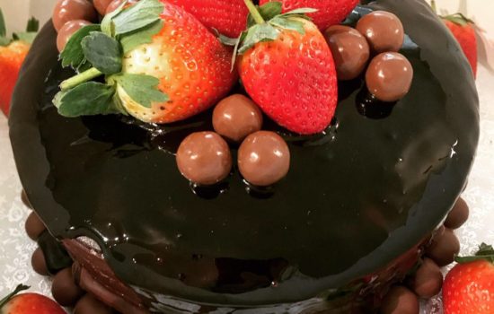 Double Chocolate Strawberry and Malteser Cake