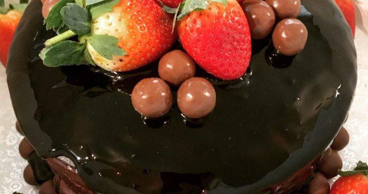 Double Chocolate Strawberry and Malteser Cake