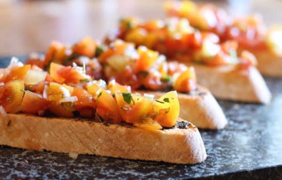 Italian Style Sugar Drop Tomato Bruschetta