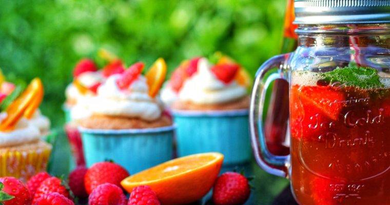 Delicious Summer Fruit Cupcakes with a Pimm’s Twist
